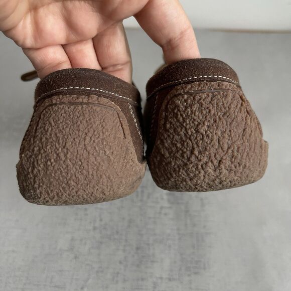 Womens Brown Suede Lace-Up Moccasin Comfort Shoes Loafers 40 / US 8.5 - Picture 9 of 13